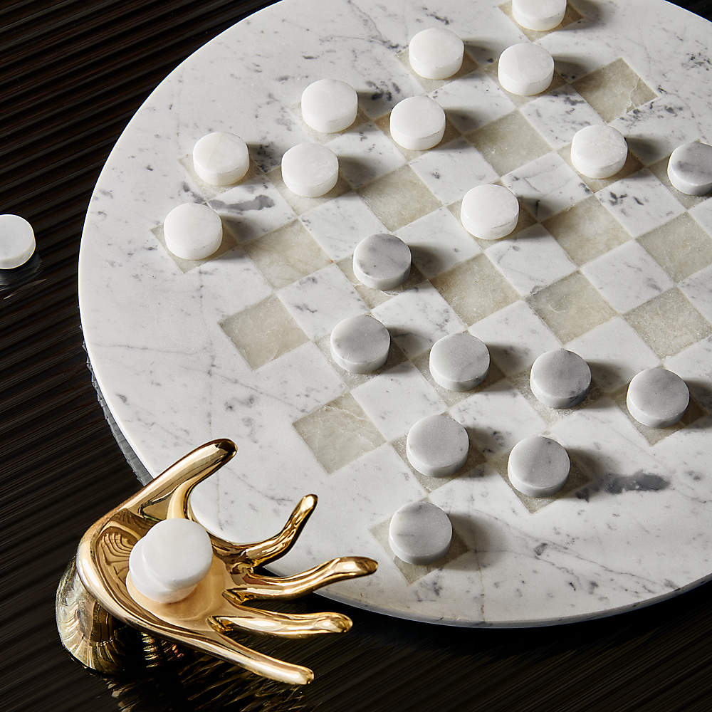 Marble checkers pieces best sale