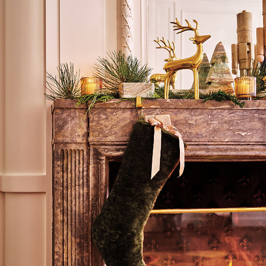 Brass Holiday Reindeer Decoration