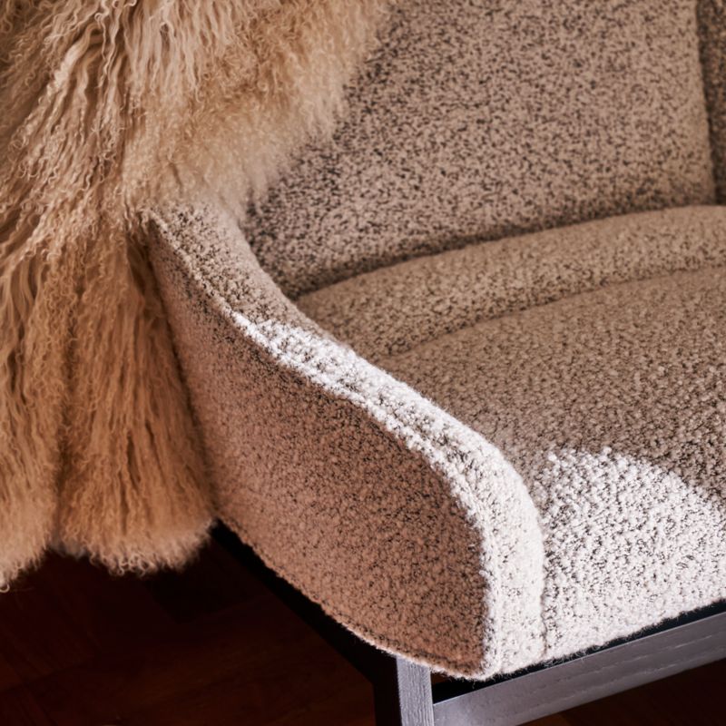 Grosseto Peppered Grey Boucle Lounge Chair by Gianfranco Frattini - image 6 of 12