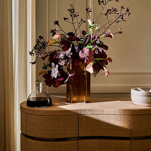 Grasscloth credenza deals