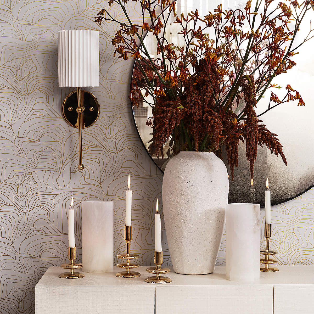 Torino Modern Textured White Vase