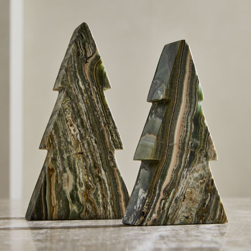 Green Travertine Christmas Tree 9" - image 4 of 6