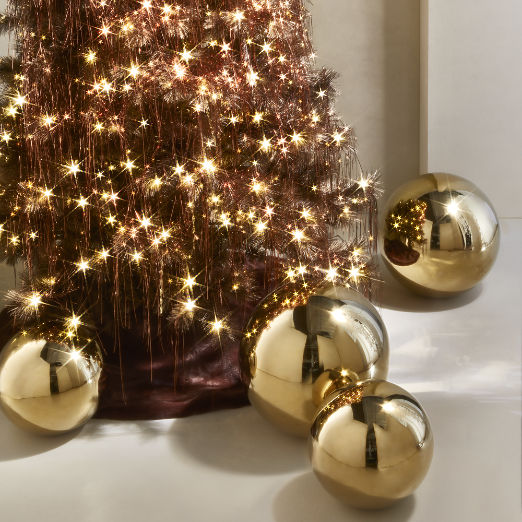 Nix Champagne Gold Decorative Orbs