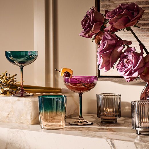 Marie Plum Coupe Glass by Azeeza