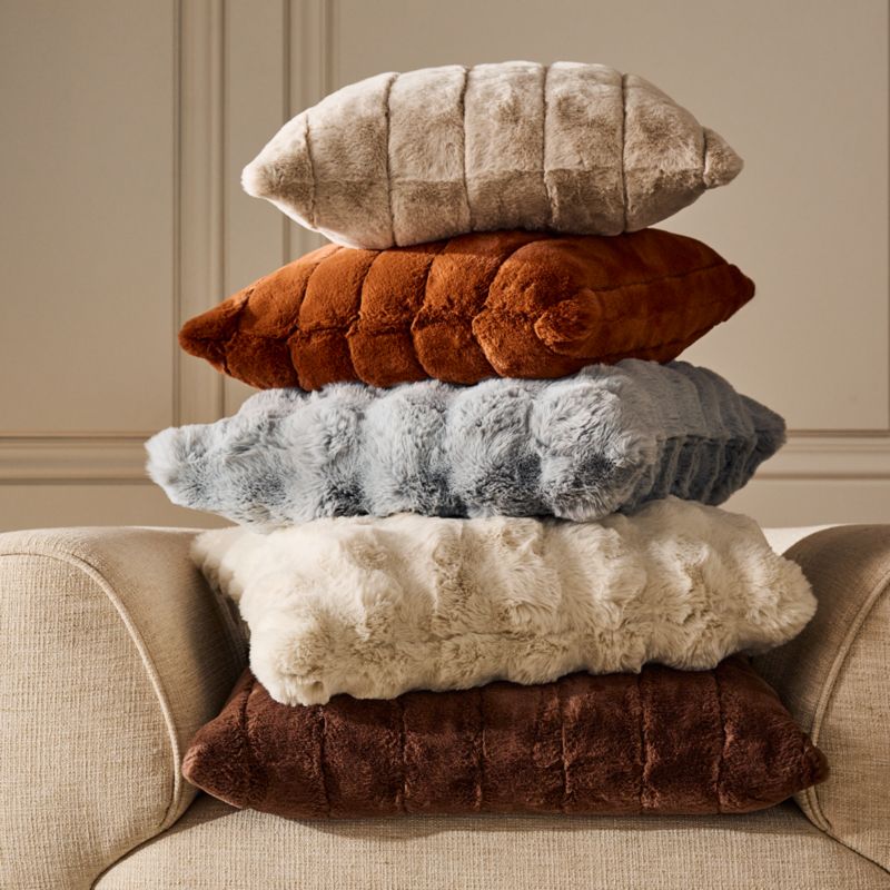 Faux fur decorative pillow hotsell