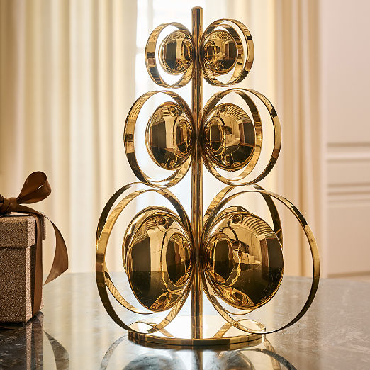 Disque Unlacquered Brass Christmas Tree Figure 14.75"