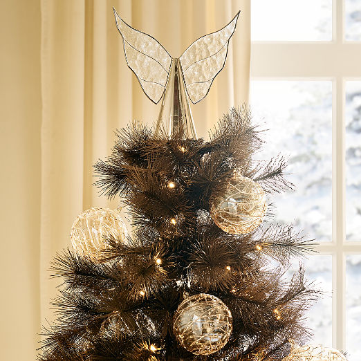 Seine Round Amber Glass Christmas Tree Ornaments