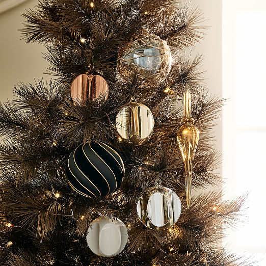 Loire Handblown Glass Christmas Tree Ornaments, Set of 2