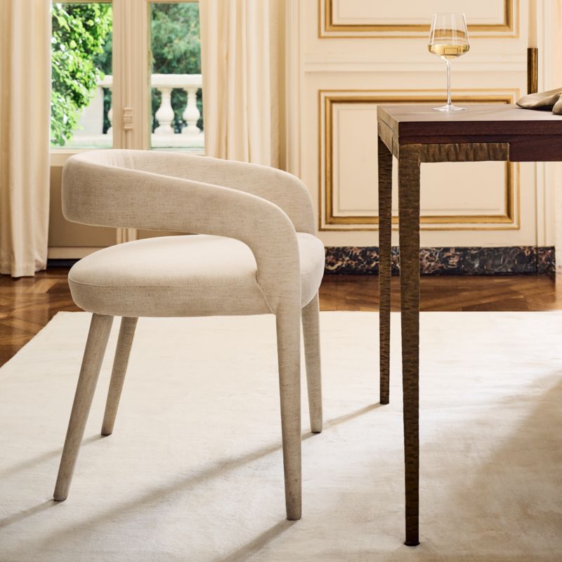 Lisette White Performance Fabric Dining Armchair - image 3 of 14