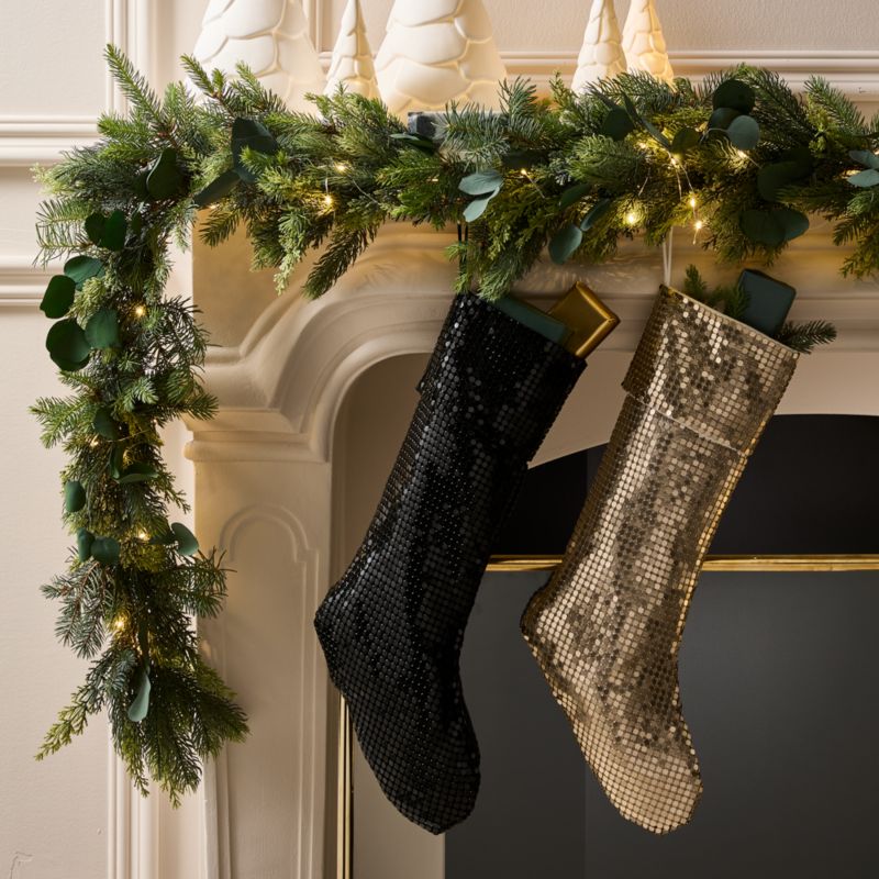 Lumina Black Chain Metal Christmas Stocking - image 6 of 8