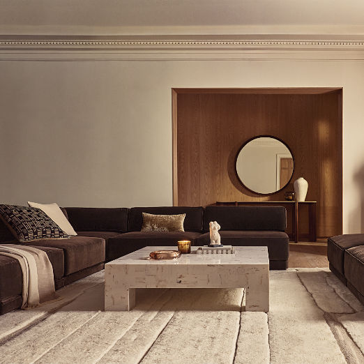 Oriole Dark Brown Performance Velvet Corner Chair