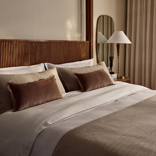 Valencea Organic Cotton Ribbed White Duvet Cover