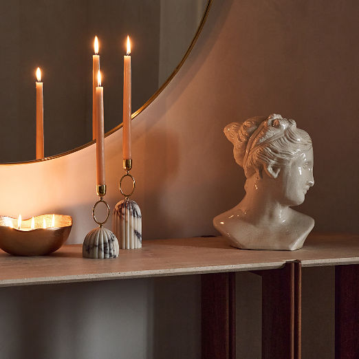 Huron Gold Cast Aluminum Unscented Candle Bowl 26.4oz