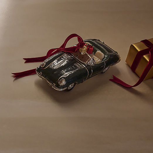 Monte Green Hand Painted Car Christmas Tree Ornament