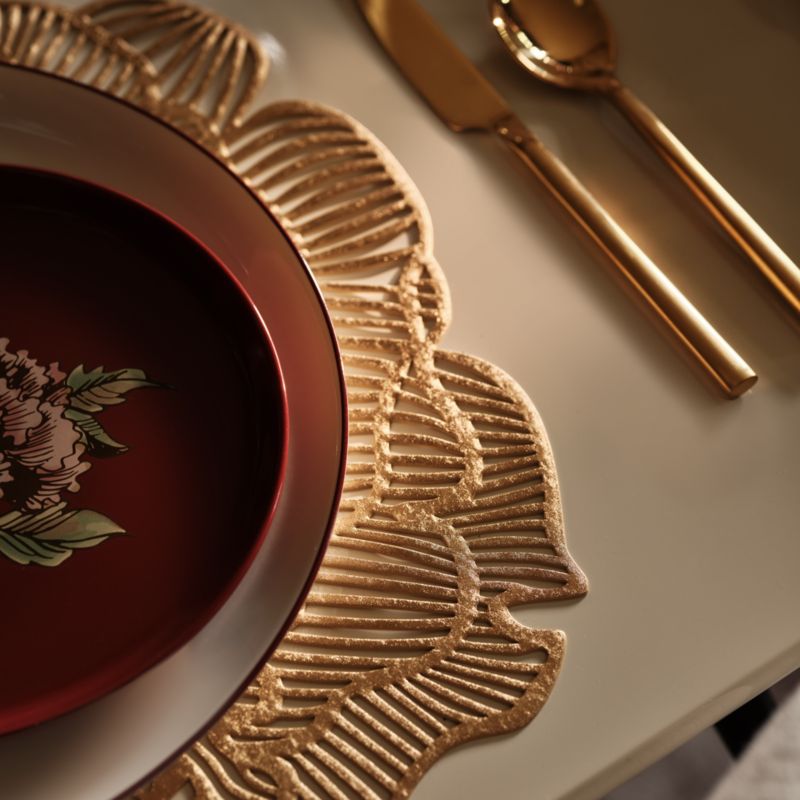 Chilewich® Pressed Rose Brass Placemat - image 2 of 4
