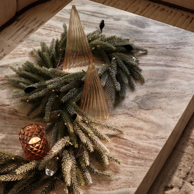 Sylvia Amber Glass Christmas Tree Figure 11.5" - image 4 of 5