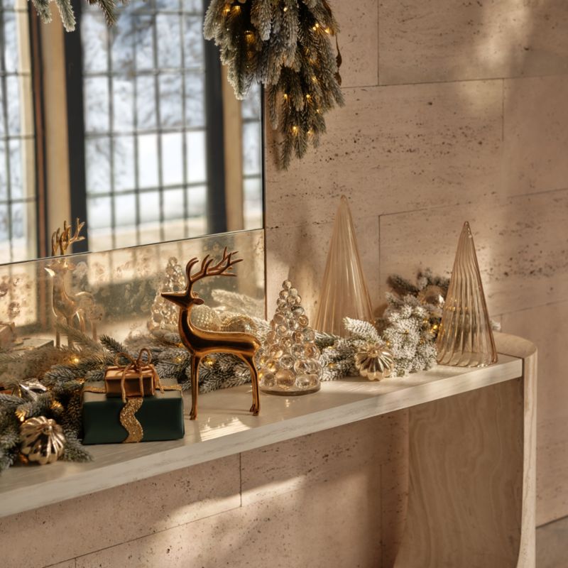 Brass Holiday Reindeer Decoration 8" - image 7 of 8