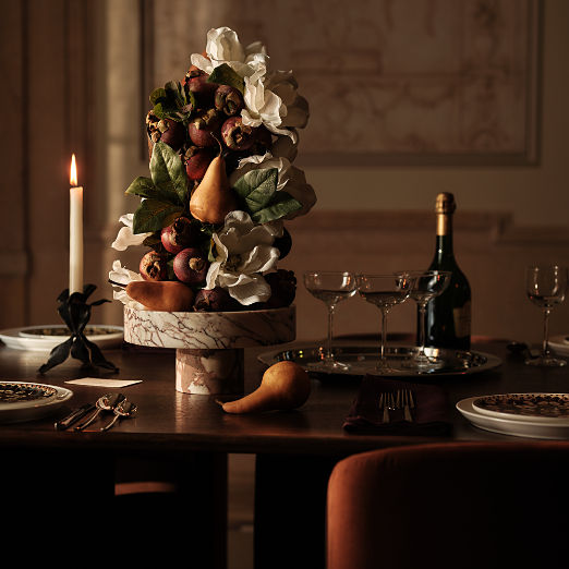 Orcino White Marble Fruit Bowl