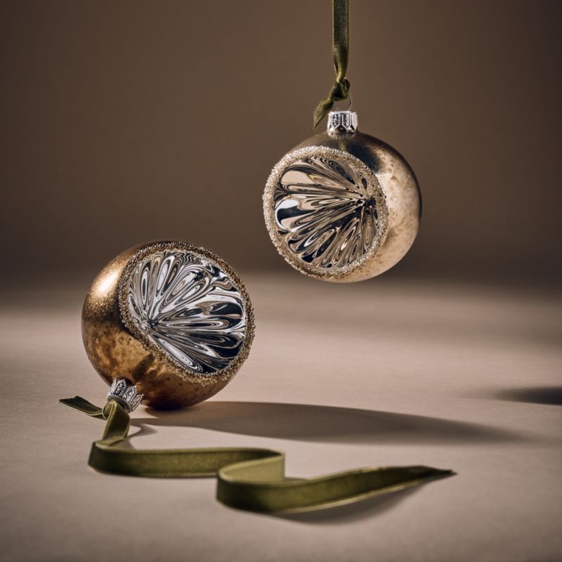 Therese Hand-Painted Reflector Glass Christmas Tree Ornament Set of 8 - image 7 of 8