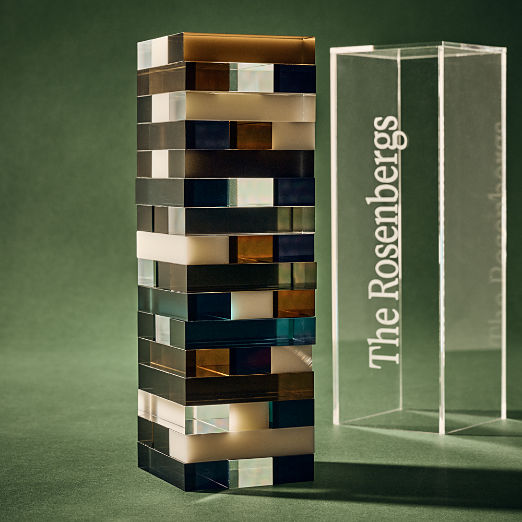 Multi Colored Acrylic Tumbling Tower Game