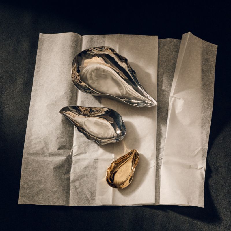 Stainless Steel and Brass 3-Piece Nesting Oyster Pinch Bowl Set - image 1 of 8