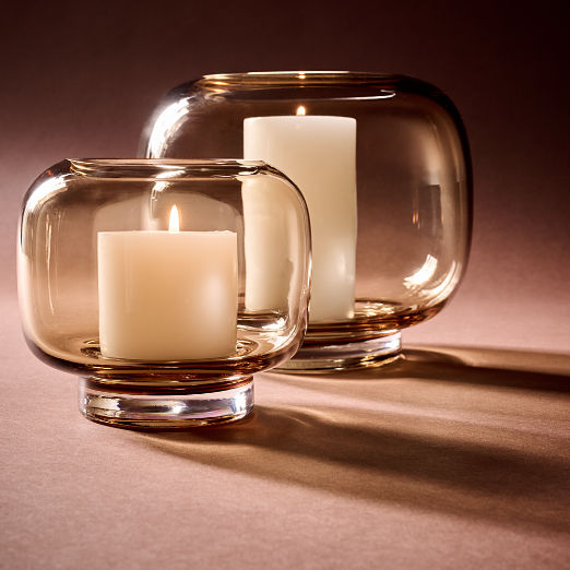Coco Round Champagne Glass Hurricane Candle Holders