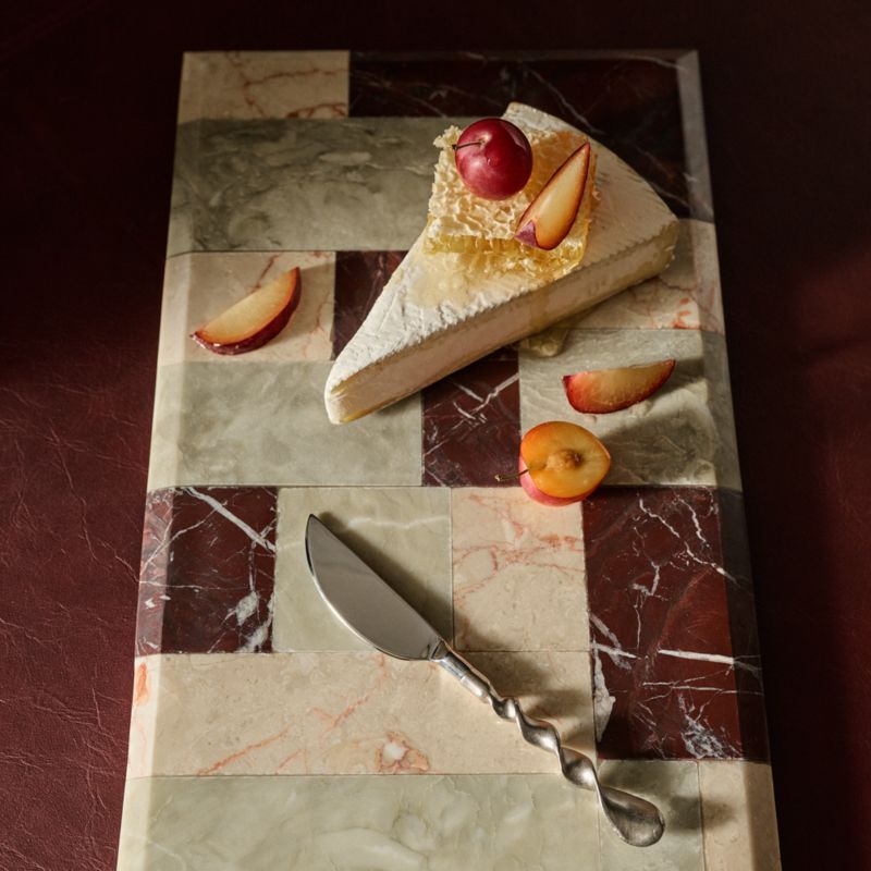 Azure Rectangular Multi-Colored Marble Serving Platter By Nina Garcia - image 1 of 7