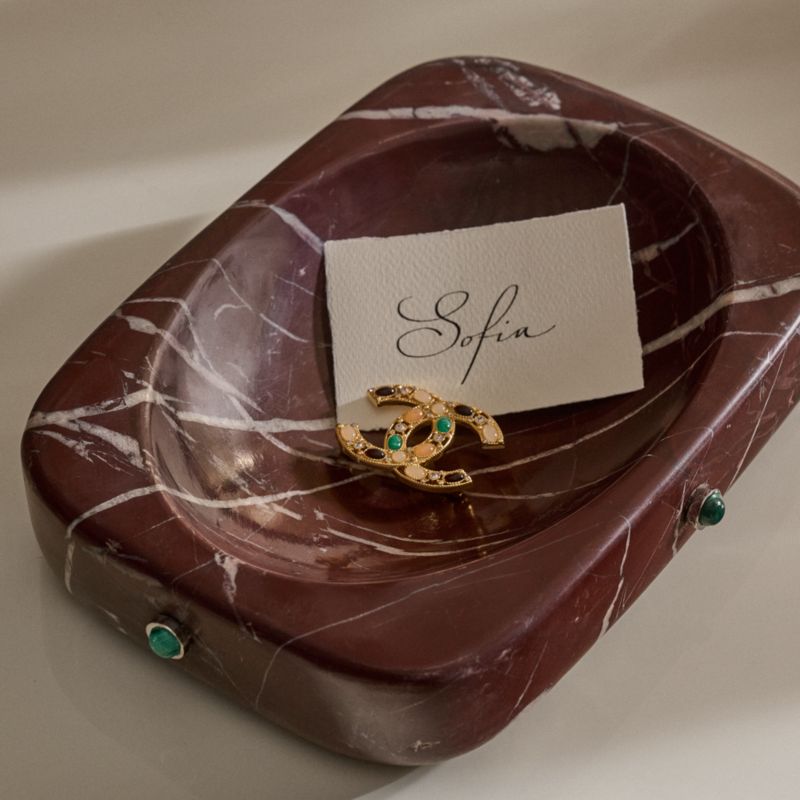 Pietra Red Marble Catchall Dish by Nina Garcia - image 1 of 5