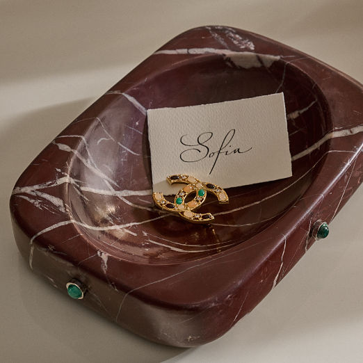 Pietra Red Marble Catchall Dish by Nina Garcia