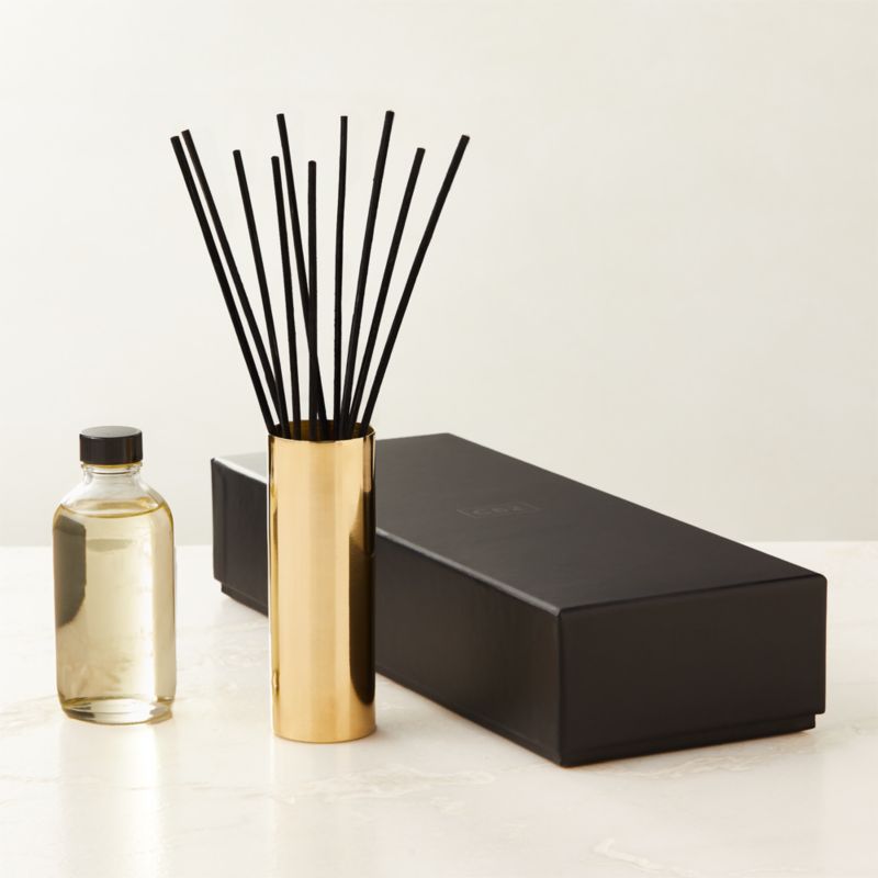 View Cognac + Sage Scented Reed Diffuser 3oz details