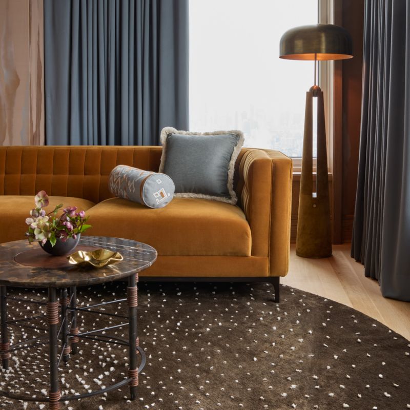 Ambroise 104.75" Amber Velvet Sofa - image 9 of 12