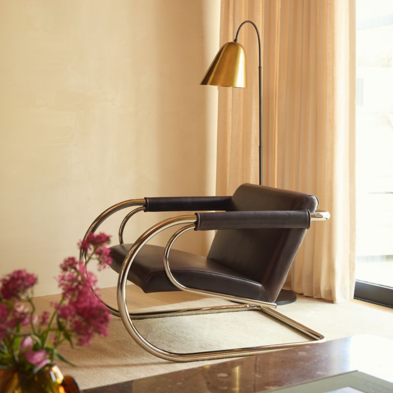 Jo Aged And Blackened Brass Floor Lamp by Kay Fisker 56" - image 6 of 8