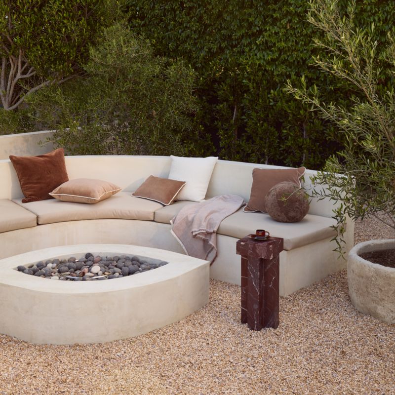Cyprus Red Marble Indoor/Outdoor Side Table - image 5 of 6