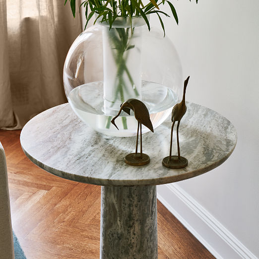 Babylon 30" Round Torrento Grey Marble Bistro Table