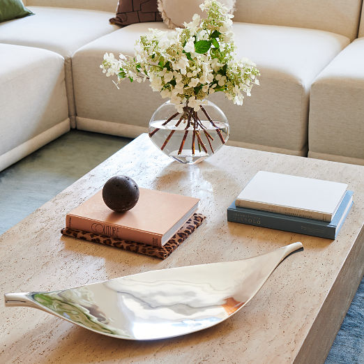 Enyo Rectangular Travertine Coffee Table