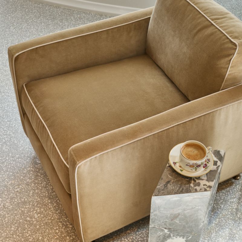 Brett Taupe Velvet Accent Chair - image 9 of 12