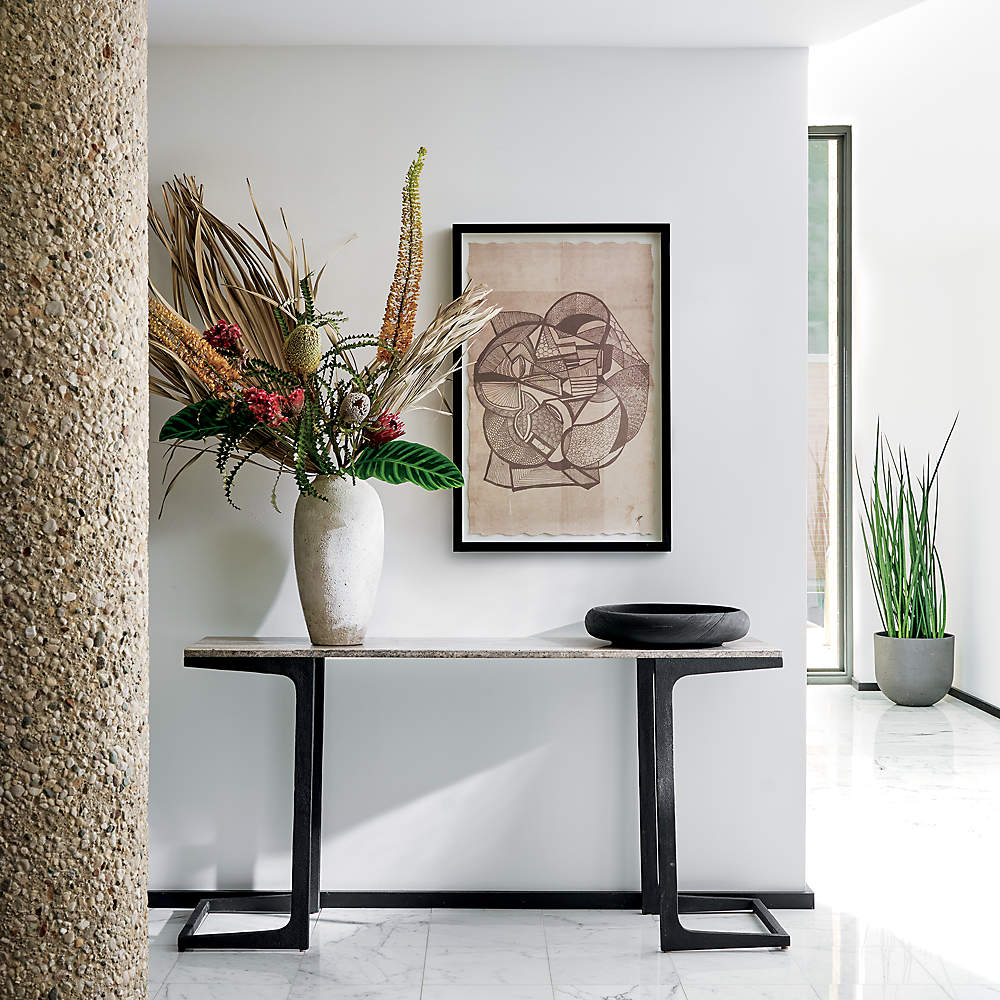 Cb2 metal shop console table