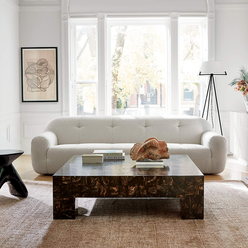 Cb2 boucle discount sofa