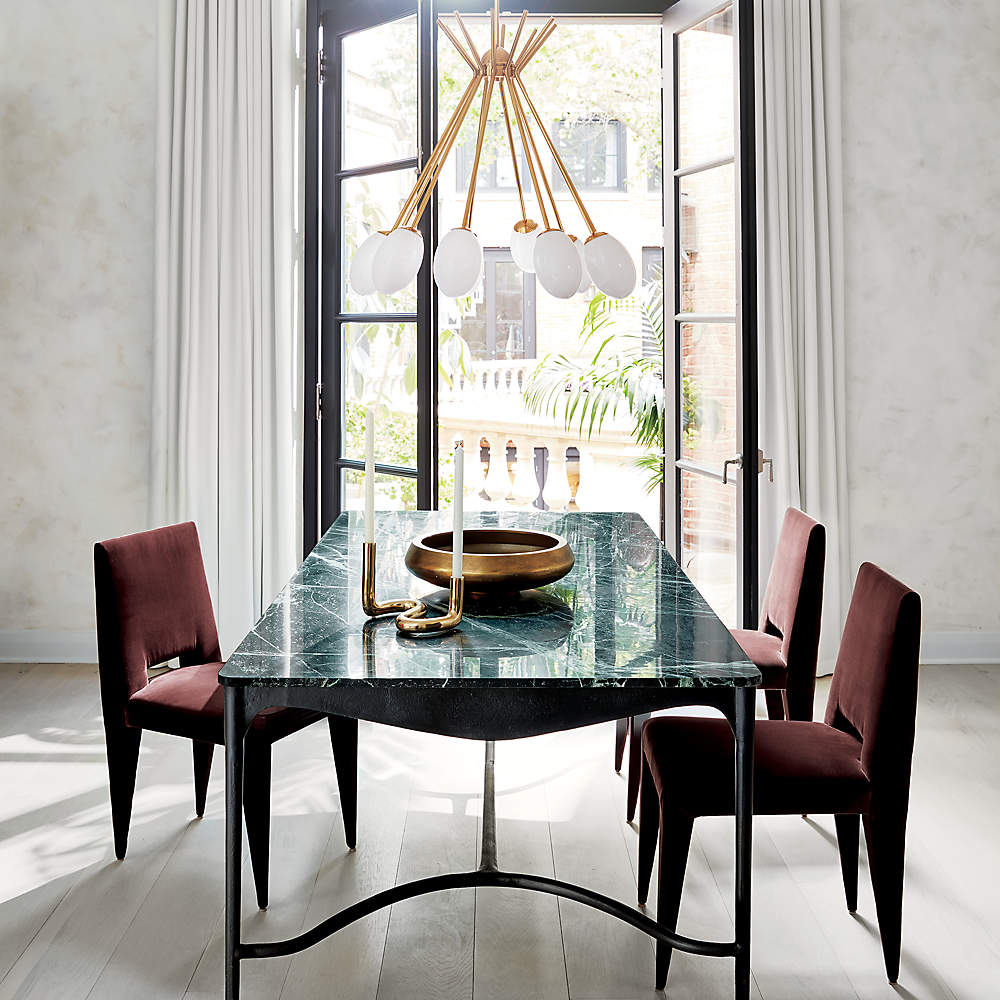 Green hot sale marble table