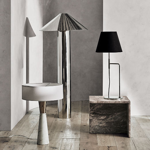 Gigi Polished Stainless Steel Floor Lamp