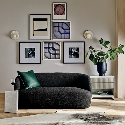 Gwyneth 68" Black Boucle Loveseat by goop