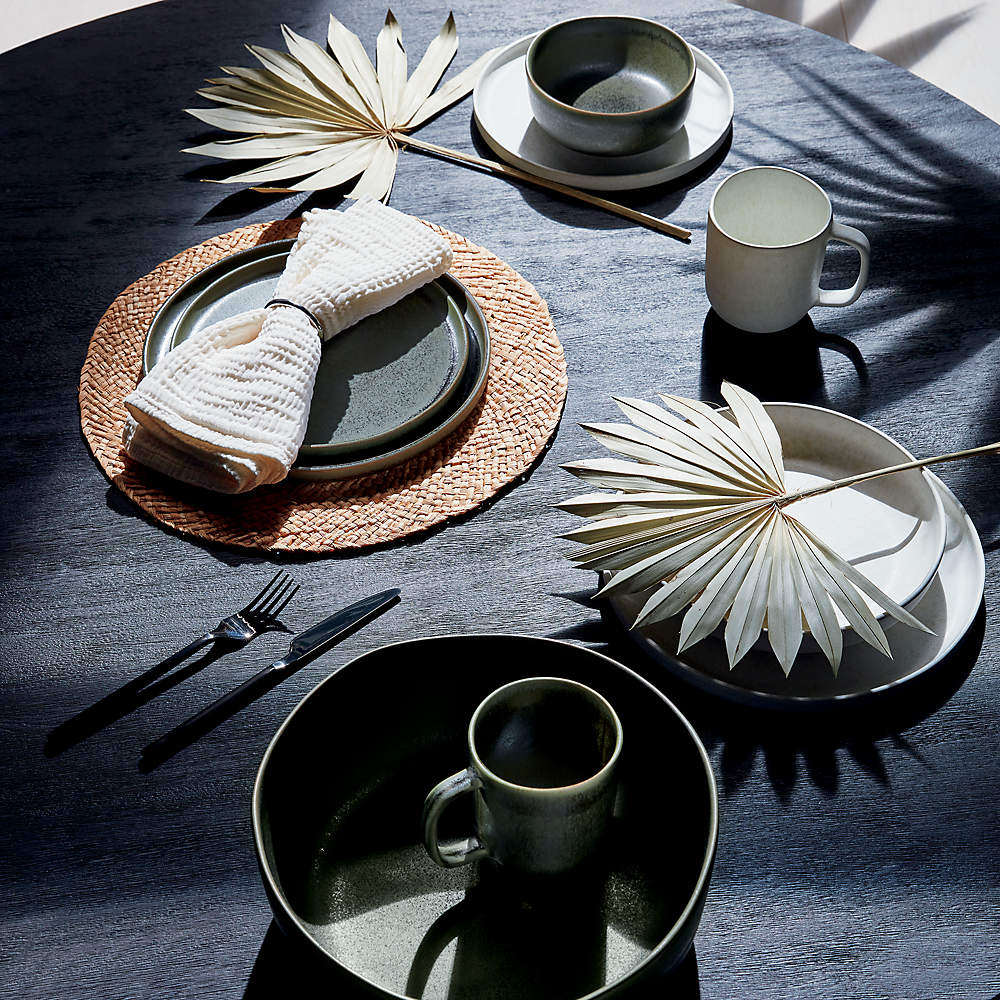 Green store dinner plates