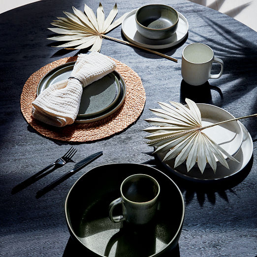 Drift Green Dinnerware Set with Reactive Glaze
