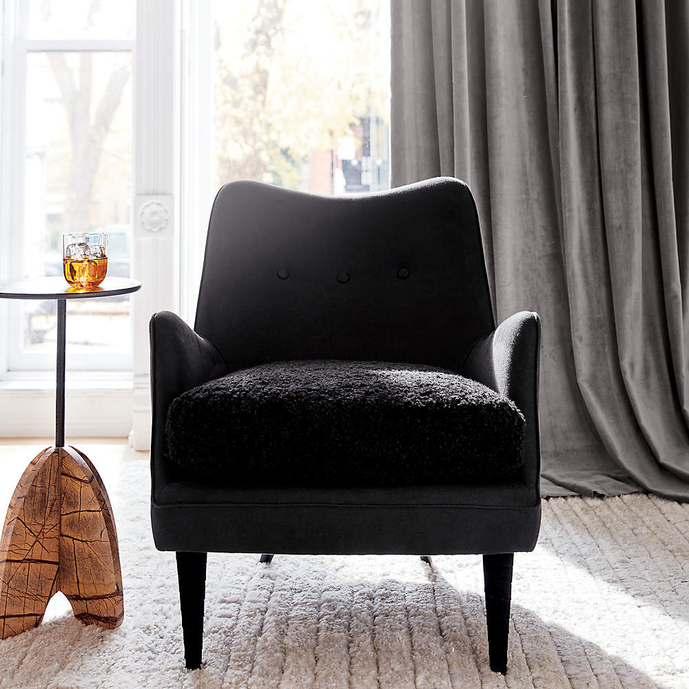 Cb2 outlet shearling chair