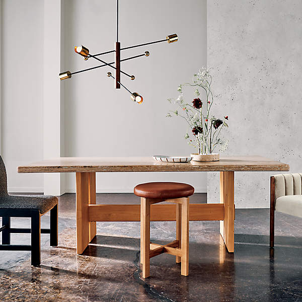 Cb2 travertine shop coffee table