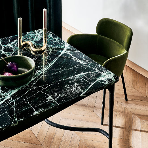 Azalea Green Velvet Dining Chair