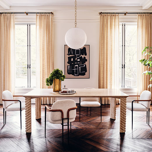 Avont White Performance Fabric Dining Armchair