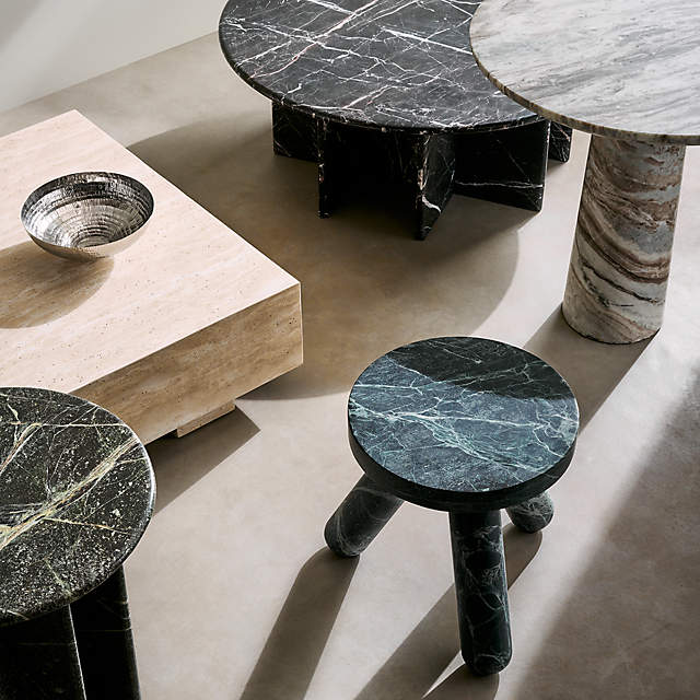 Green marble accent table deals