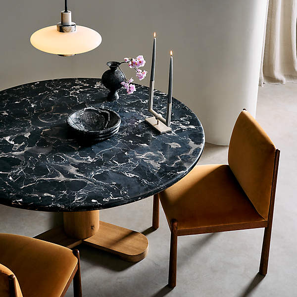 Paglia Modern Rust Orange Velvet Dining Chair Reviews CB2 Canada