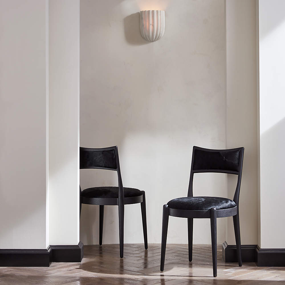 Cb2 cowhide sales chair